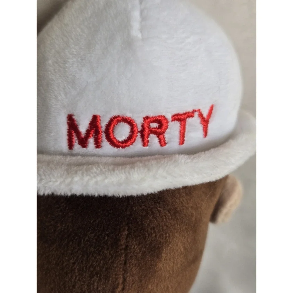 Morty Construction Worker Mascot Plush Doll Hard Hat‎ Tool Belt Advertising Toy